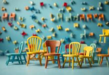 Eğlenceli ve Eğitici: Oyuncak Koltukları ile Doldurulmuş Popüler Kültür Fun and Educational: Pop Culture Filled with Toy Chairs