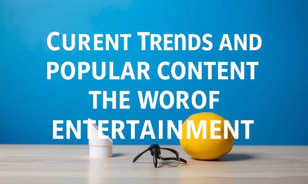 Eğlencenin Dünyasında Güncel Trendler ve Popüler İçerikler