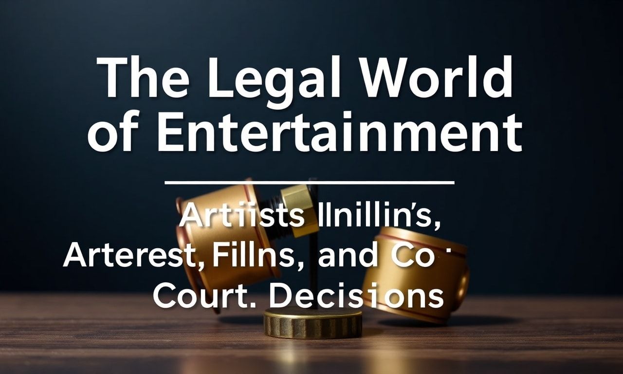 Eğlencenin Hukuk Dünyası: Sanatçılar, Filmler ve Yargı Kararları